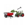 Bruder - Fendt Vario 211 traktor homlokrakodóval és pótkocsival