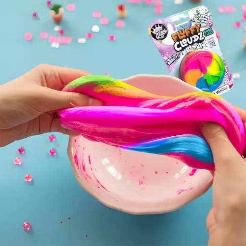 WeCool Compound Kings: Neon Fluffy Cloudz Illatos Felhőslime – Béke Szimbólum