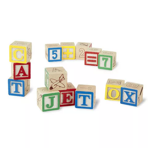 Melissa & Doug Fa Készségfejlesztő játék - Abc és számok