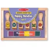 Melissa & Doug - Fa nyomda készlet, fogantyús