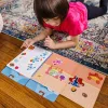 Melissa & Doug Kreatív játék - Újrahasználható matricás füzet - Azúrkék kedvenc helyei