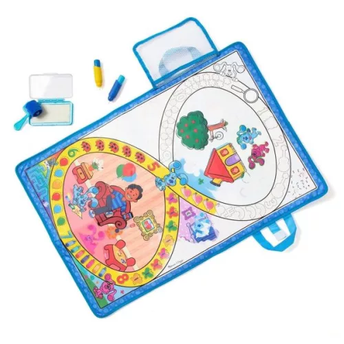 Melissa & Doug Kreatív játék - Rajzolás vízzel - Azúrkék nyomok és te kihajtható tábla