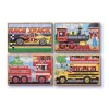 Melissa & Doug Fa Készségfejlesztő játék - Puzzle dobozban - Járművek