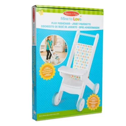 Melissa & Doug Babaházak - Játék fa babakocsi