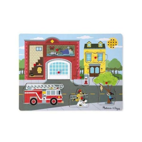 Melissa & Doug Hangos puzzle - tűzoltóállomás