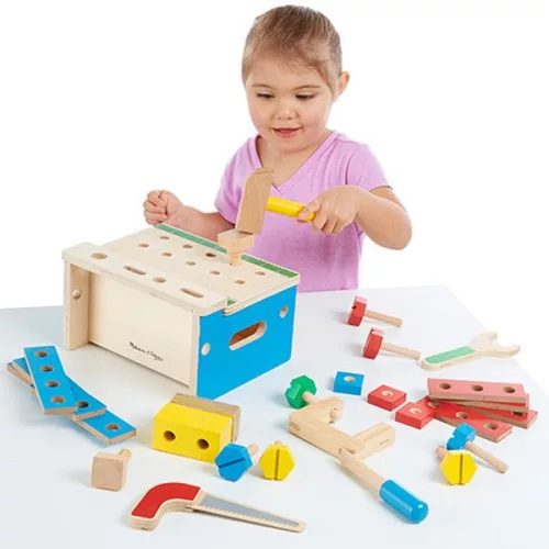 Melissa & Doug Fa Készségfejlesztő játék - Barkácsasztal