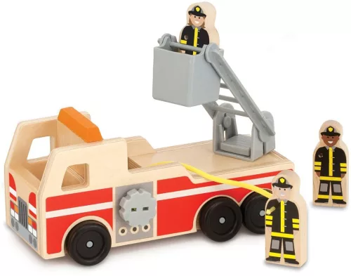 Melissa & Doug Fa jármű - Létrás tűzoltóautó