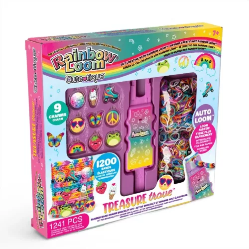 Rainbow Loom: Auto Loom Cute-Tique - Kincsesbánya gumikarkötő készítő szett