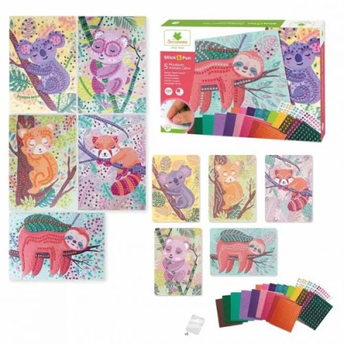 Stick'n fun - Mozaikkép-készítő - ölelnivaló állatok