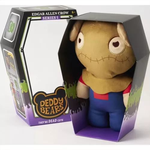 Deddy Bears plüss koporsóban S5, 30 cm-es - Edgar Allen Crow