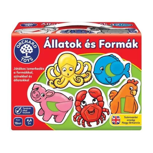 Állatok és formák oktató társasjáték