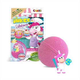   Craze Inkee vegán fürdőgolyó csomag unikornis figurával, banán aromával