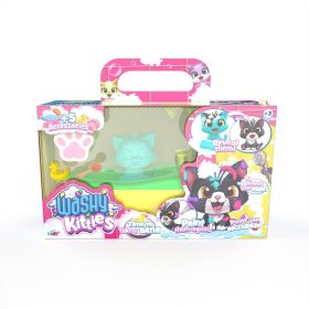   Washy Friends Color Reveal: Pancsoló cicusok káddal és 5 kiegészítővel - Cirmi