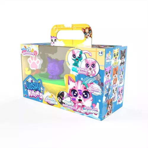 Washy Friends: Color Reveal Pancsoló cicusok káddal és 5 kiegészítővel - Pinki
