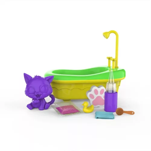 Washy Friends: Color Reveal Pancsoló cicusok káddal és 5 kiegészítővel - Pinki