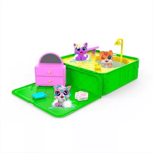 Washy Friends - Pancsoló cicusok jacuzzival és 5 kiegészítővel 2 figurával
