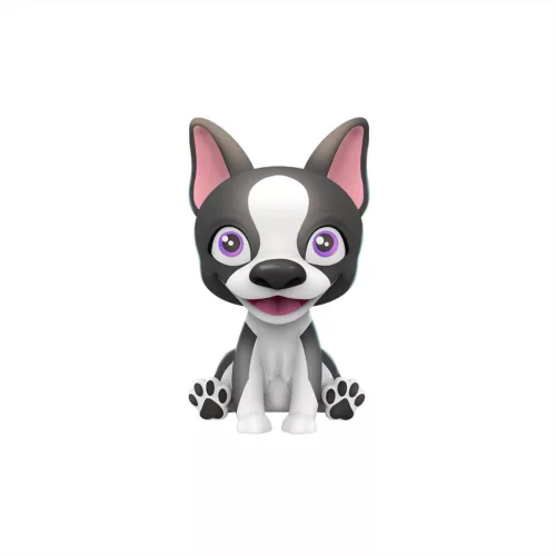 Washy Friends: Color Reveal Pancsoló Kutyusok káddal és 5 kiegészítővel - Boston terrier