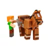 Minecraft 3D játékfigura felhúzható állattal 2. sorozat - Alex a lóval