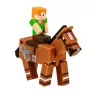Minecraft 3D játékfigura felhúzható állattal 2. sorozat - Alex a lóval
