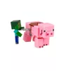 Minecraft 3D játékfigura felhúzható állattal 2. sorozat - Creeper a malaccal