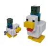 Minecraft 3D játékfigura felhúzható állattal 2. sorozat - Creeper a csirkével