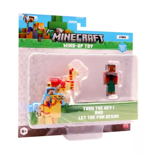 Minecraft 3D játékfigura felhúzható állattal 2. sorozat - Noor a lámával
