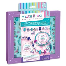 Make It Real Kristály medál karkötők - tiszta kék