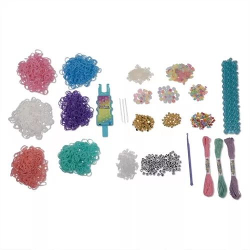 Rainbow Loom: Auto Loom gumikarkötő készítő mega szett gyöngyökkel