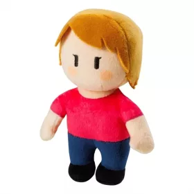 Stumble Guys plüss 16,5 cm-es - piros pólós lány