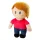 Stumble Guys plüss 16,5 cm-es - piros pólós lány
