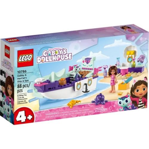 LEGO Gabby's Dollhouse: 10786 Gabi és Szirénke hajója és szépségszalonja