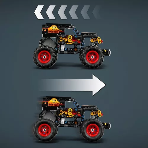 LEGO® Technic: 42219 Monster Jam™ Grave Digger™ tűz és jég