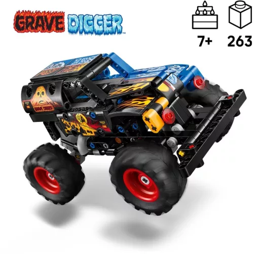 LEGO® Technic: 42219 Monster Jam™ Grave Digger™ tűz és jég