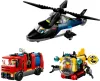 LEGO® City: 60462 Helikopter, tűzoltóautó és tengeralattjáró egy csomagban