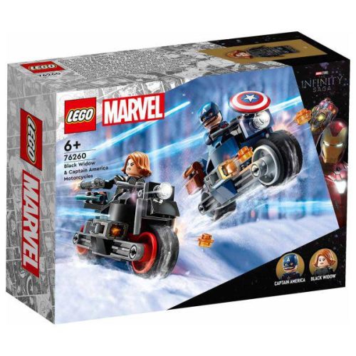 LEGO Super Heroes: 76260 Fekete Özvegy és Amerika Kapitány motorkerékpárok