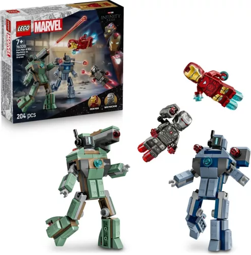LEGO® Marvel: 76320 Vasember és Hadigép vs. Hammer-drónok
