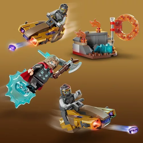 LEGO® Marvel: 76322 Bosszúállók - Végjáték Thor a chitauri harcosok ellen