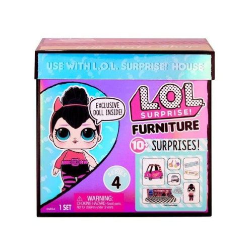LOL Suprise Furniture játékszett, babával és bútorokkal - B.B. Auto Shop