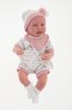 Antonio Juan mosolygó baba rózsaszín ruhában, 40 cm-es