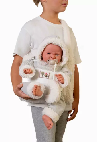 Antonio Juan újszülött baba puha táskával, 42 cm-es