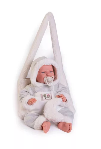 Antonio Juan újszülött baba puha táskával, 42 cm-es