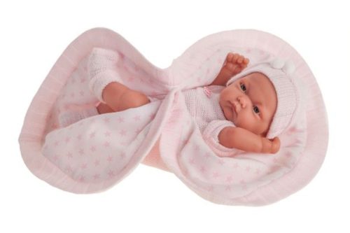 Antonio Juan csecsemő baba takaróval, 26 cm-es