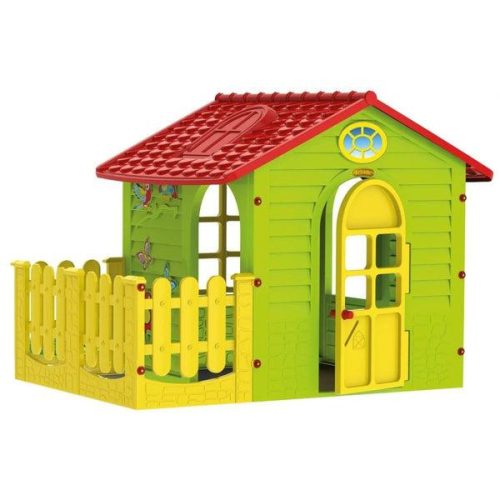 Kerti játszóház kerítéssel
