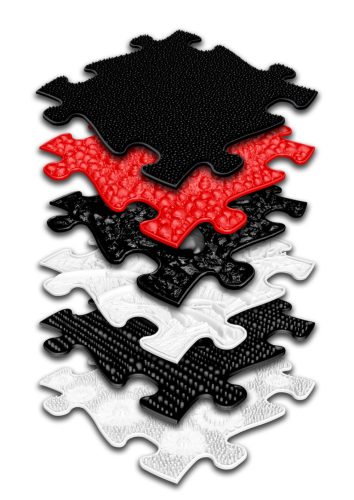 Muffik Szenzoros ortopédiai szőnyeg: Fekete-fehér baba szett