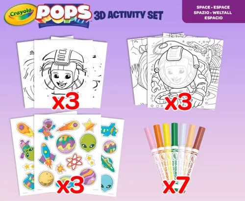 Crayola - POPs 3D foglalkoztató – Űrutazás