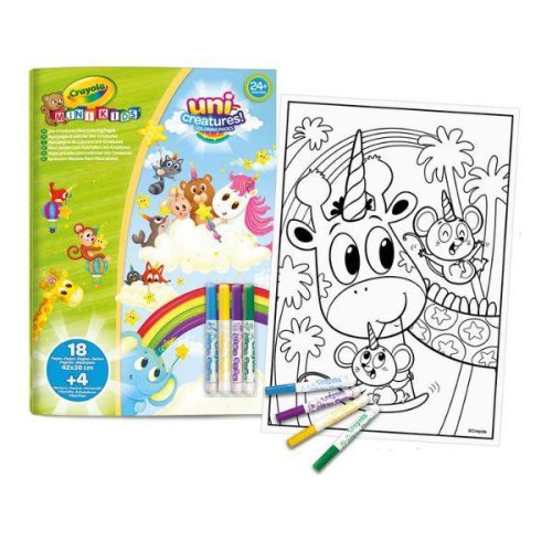 Crayola - Mini Kids maxi kifestő és filctoll készlet - Állatkornis
