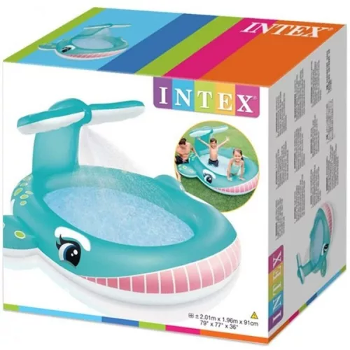Intex - Bálna medence fröcskölővel 201 x 196 x 91 cm-es