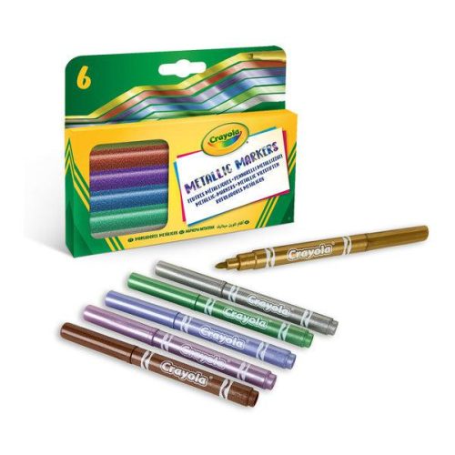 Crayola - Metálfényű filctoll készlet - 6 db-os