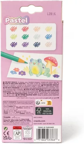 Crayola Pasztell színes ceruza készlet - 12 db-os