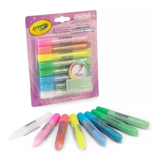 Crayola - Pasztell csillámos ragasztó 8 db-os